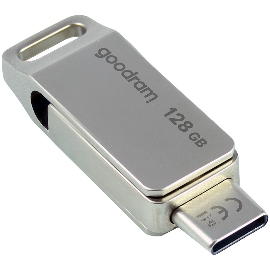 Memorie OTG Goodram ODA3, 128GB, USB 3.0, Argintiu