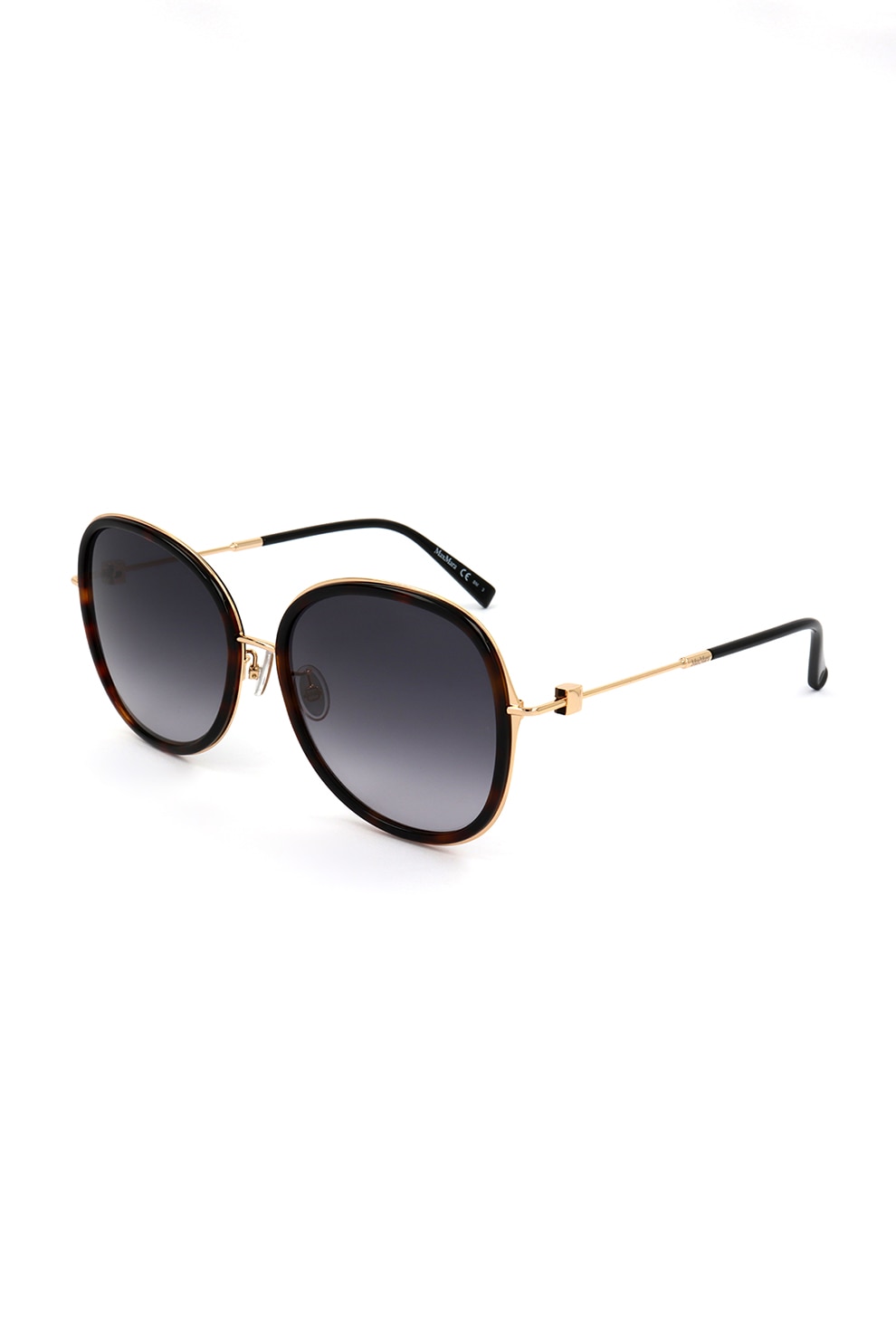 Max Mara, Ochelari de soare cu lentile in degrade Marilyn, Negru/Auriu, 58-17-145 Standard