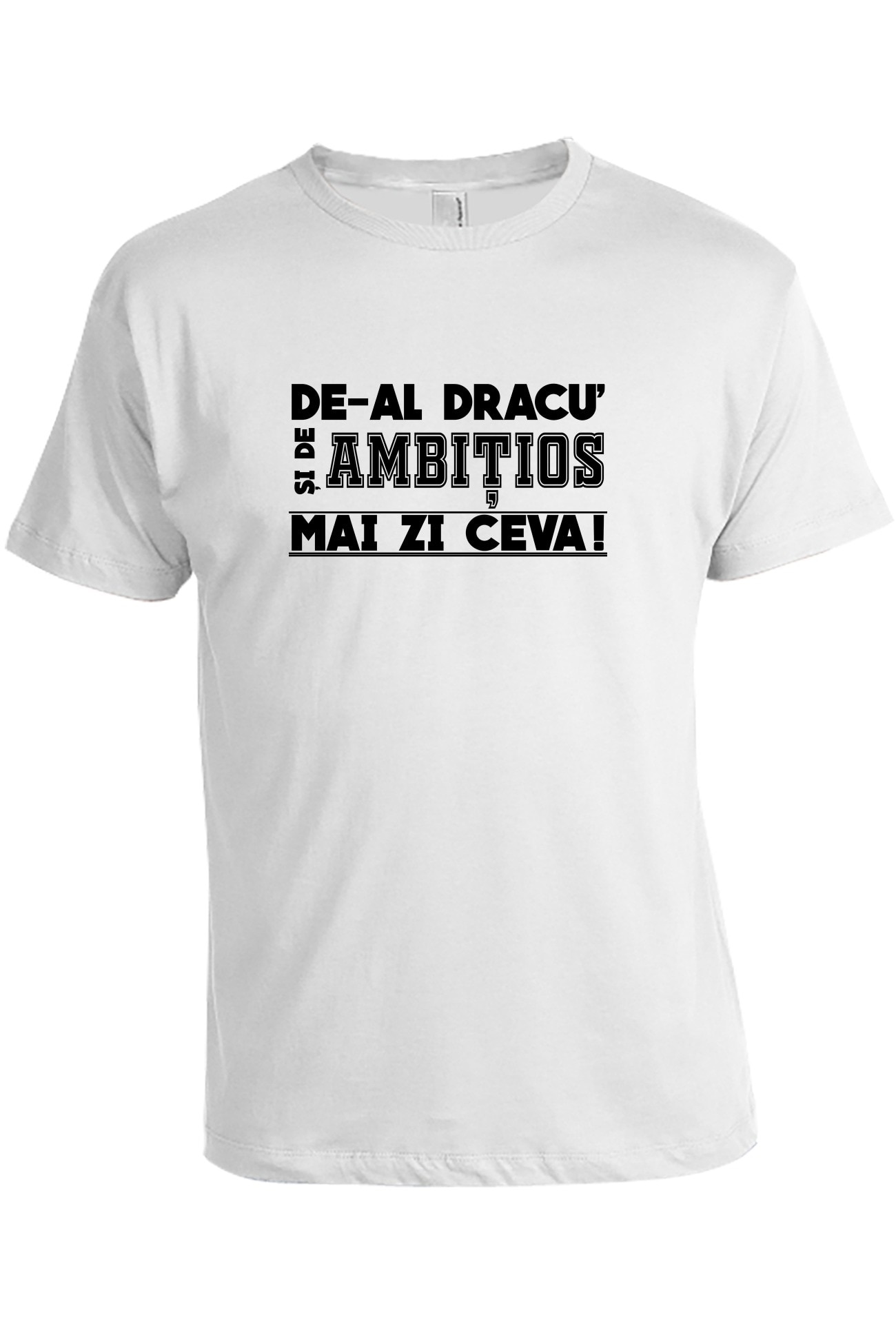 Tricou personalizat, bumbac, alb/negru