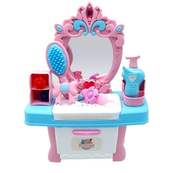 Set Masuta de Machiaj pentru Fetite, Oglinda, Accesorii Superbe, Sunete si Lumini , +3 ani Set Masuta de Machiaj pentru Fetite, Oglinda, Accesorii Superbe, Sunete si Lumini , +3 ani