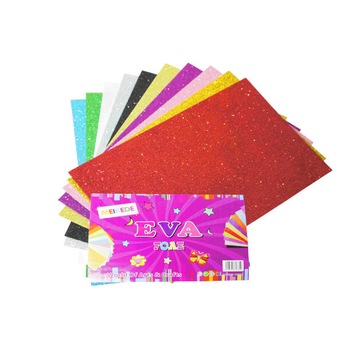 Coli buretate cu sclipici neadezive 10 culori Coli buretate cu sclipici neadezive 10 culori