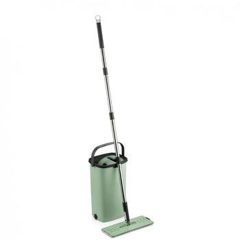 Galeata cu mop plat, pliabil, capul rotativ, manerul 100-130 cm, Sillgech MAG201 (verde) Galeata cu mop plat, pliabil, capul rotativ, manerul 100-130 cm, Sillgech MAG201 (verde)