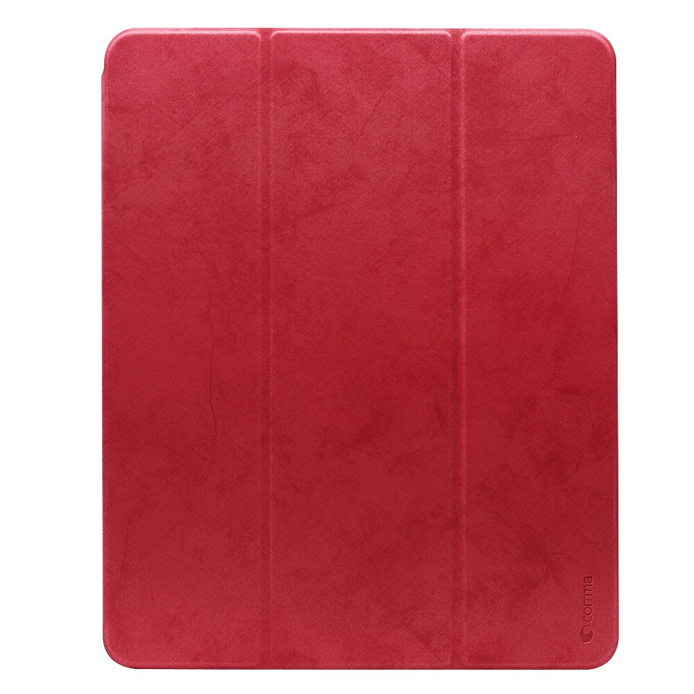 Husa Comma Leather Case compatibila cu iPad Pro 11 inch, Red, (pencil slot)