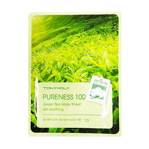 Masca revitalizanta pentru ten cu extract de ceai verde TONYMOLY Pureness 100, 21ml