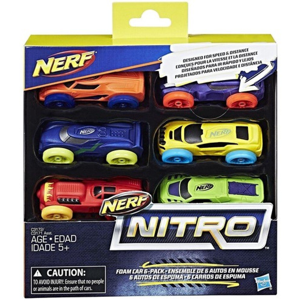 Set Nerf Nitro, pachet 6 masinute