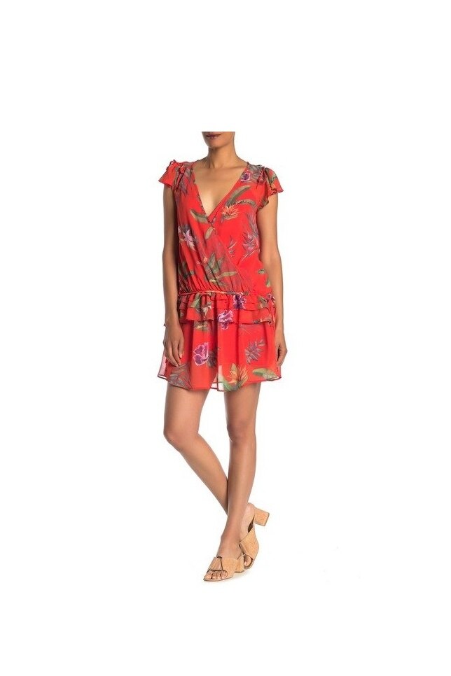 Rochie maneca scurta, Desigual 75V21B0, Rosu