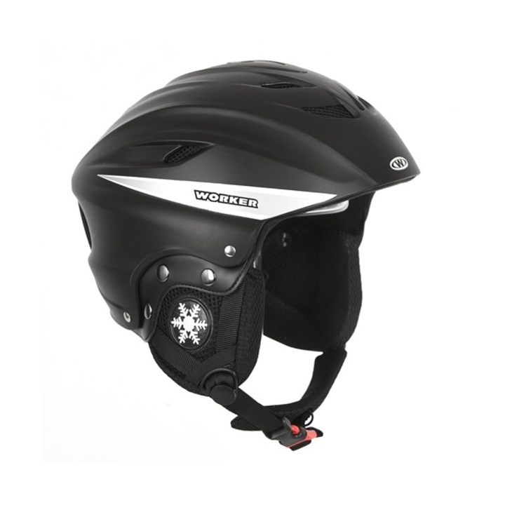 Casca schi WORKER Dusty, Negru, XS 48-52 cm