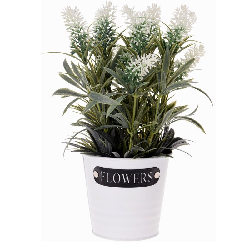 Levantica Artificiala Alba, in ghiveci Alb, 28x10 cm