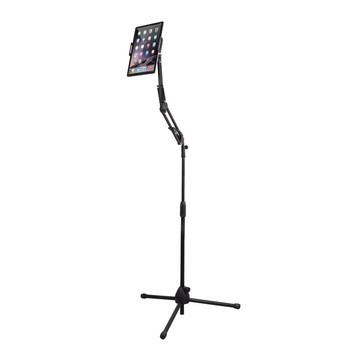 Suport universal pliabil de podea pentru telefon si tableta, Lazysmart, GF020, Negru Suport universal pliabil de podea pentru telefon si tableta, Lazysmart, GF020, Negru