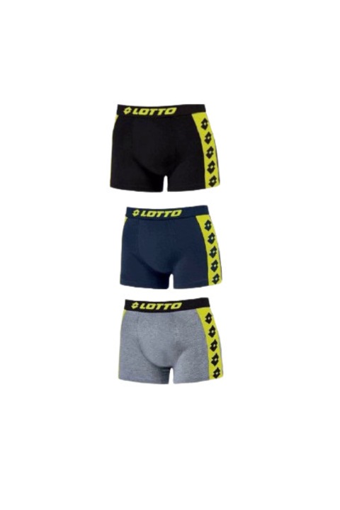 Set 3 boxeri barbati Lotto, LB1256A Multicolor, Marime XL