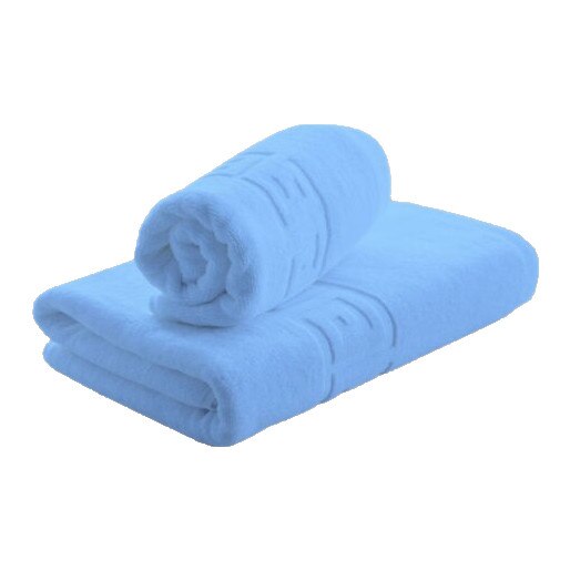 Set 2 prosoape bumbac 100% cu bordura greceasca, Pucioasa, Bleu