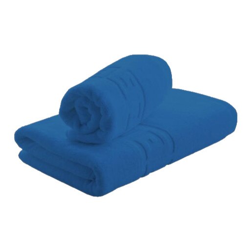 Set 2 prosoape bumbac 100% cu bordura greceasca, Pucioasa, Albastru