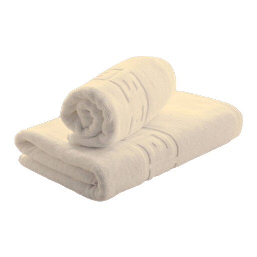 Set 2 prosoape bumbac 100% cu bordura greceasca, Pucioasa, Crem