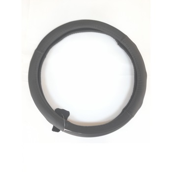 Husa volan piele naturala bovina 100 % culoare negru modern Husa volan piele naturala bovina 100 % culoare negru modern