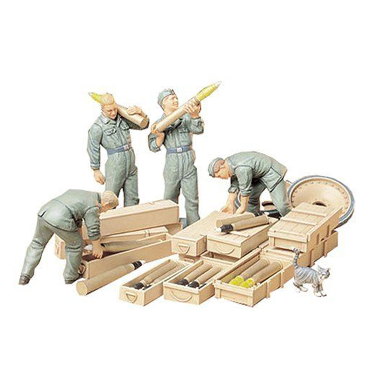 Set Figurine Soldati Tamiya German Tank Ammo-Loading Crew 4buc 1:35 TAM 35188