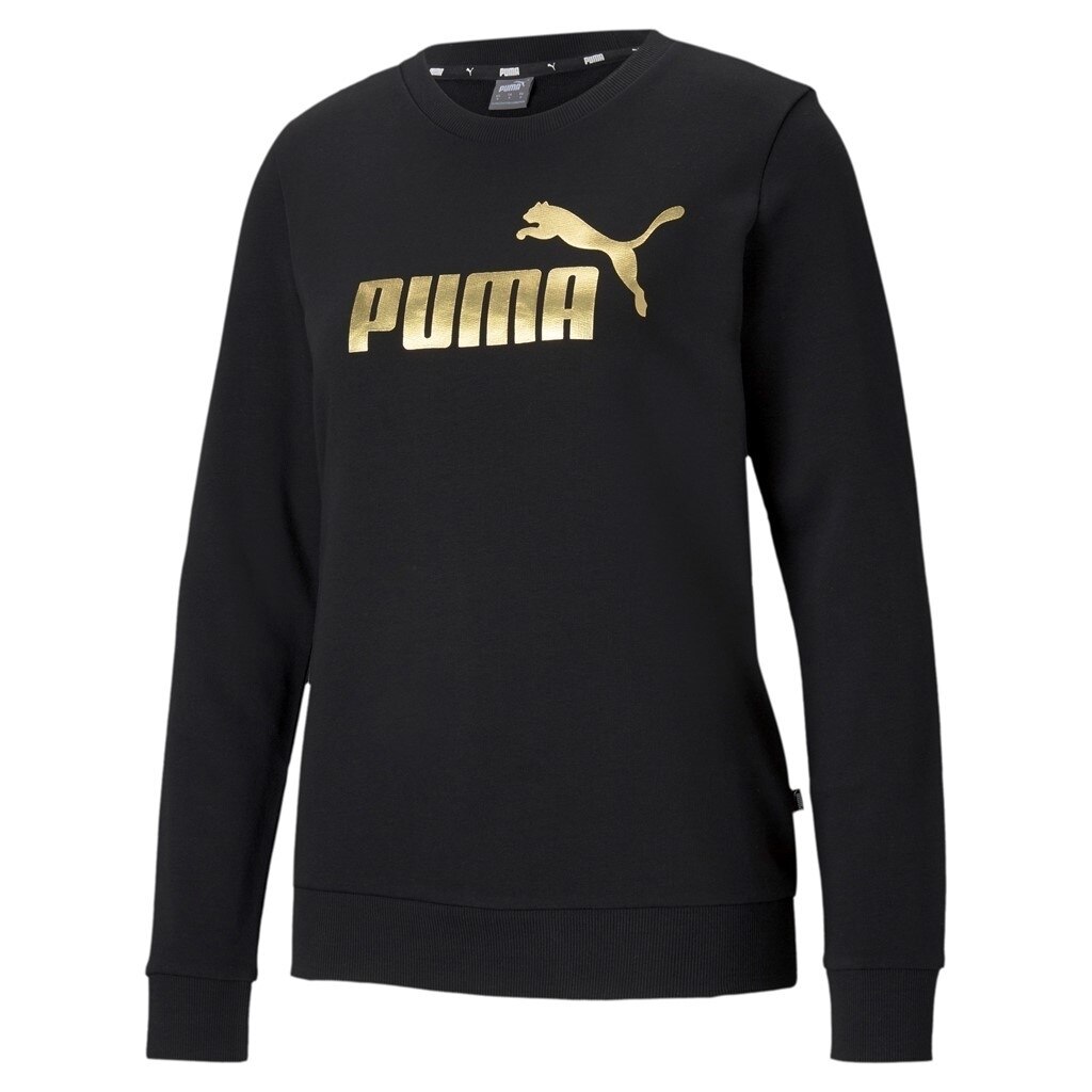 Bluza Puma ESS Metallic Logo Crew TR 5868940123344, Negru