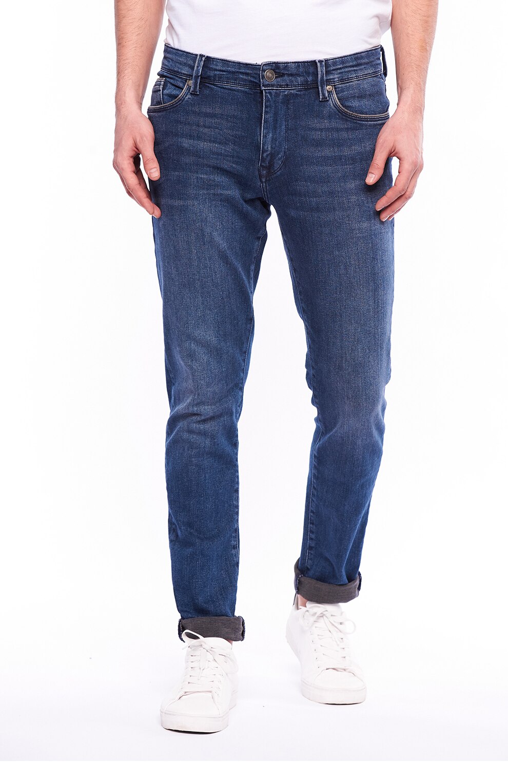 Lee Cooper, Blugi slim fit, Bleumarin, W30-L32