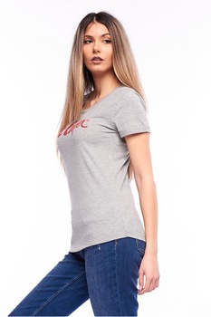 Lee Cooper, Tricou cu imprimeu logo, Gri, XS Lee Cooper, Tricou cu imprimeu logo, Gri, XS