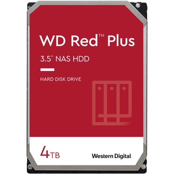 HDD WD Red™ Plus 4TB, 5400RPM, 128MB cache, SATA-III