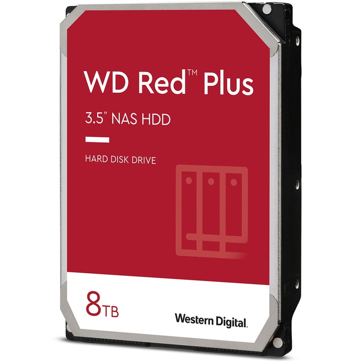 Хард диск WD Red™ Plus 8TB, 7200 об/мин, 256MB cache, SATA-III