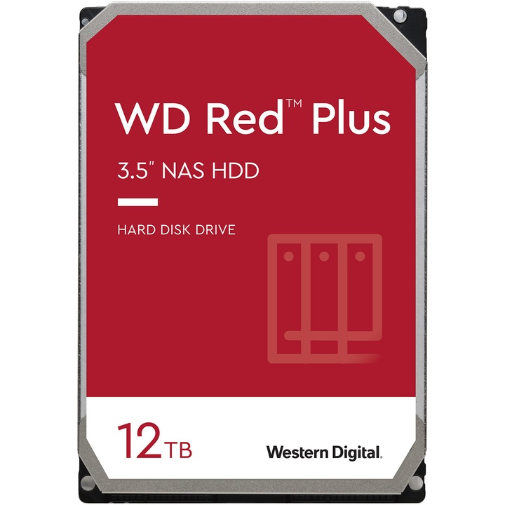 HDD WD Red™ Plus 12TB, 7200RPM, 256MB cache, SATA-III