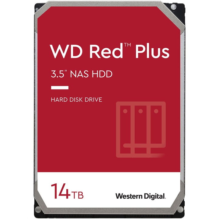 HDD WD Red™ Plus 14TB, 7200RPM, 512MB cache, SATA-III