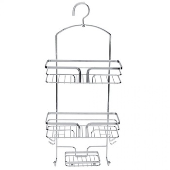 Etajera baie cu 3 rafturi, sistem agatare, 28.5 x 65.5 x 12 cm, argintiu Etajera baie cu 3 rafturi, sistem agatare, 28.5 x 65.5 x 12 cm, argintiu