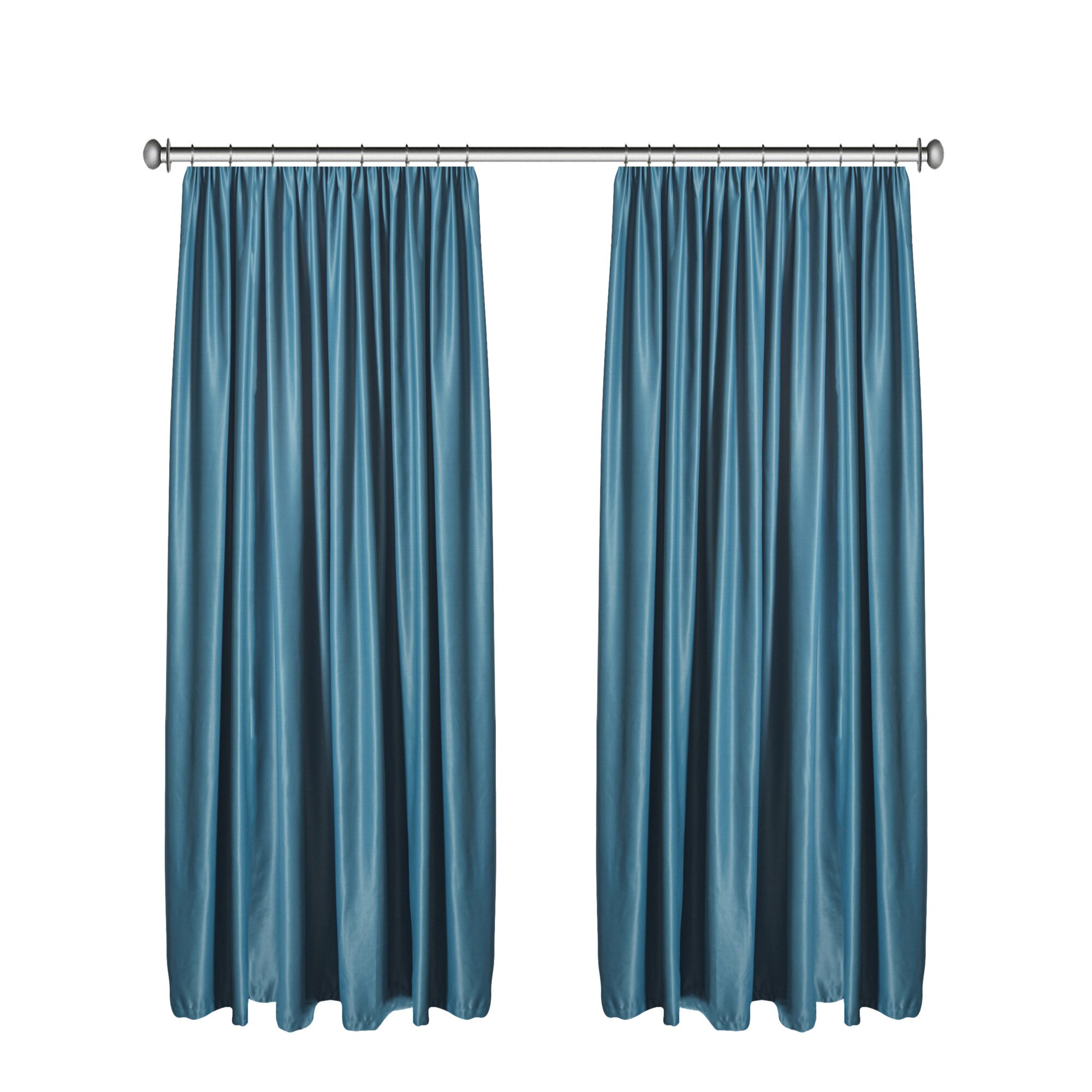 Set doua draperii Black-out Turcoaz 2x150x260 cm, cu rejansa