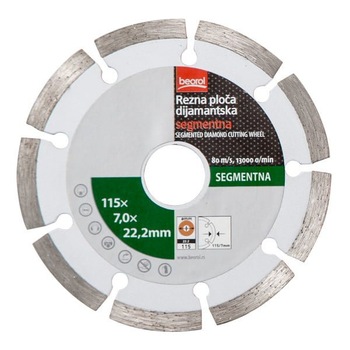 Disc diamantat, 115mm, segmentat, RPDS115, Beorol Disc diamantat, 115mm, segmentat, RPDS115, Beorol
