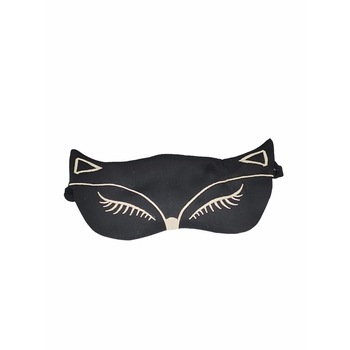Masca de dormit Cat Eye din matase Mulberry culoare Black Masca de dormit Cat Eye din matase Mulberry culoare Black