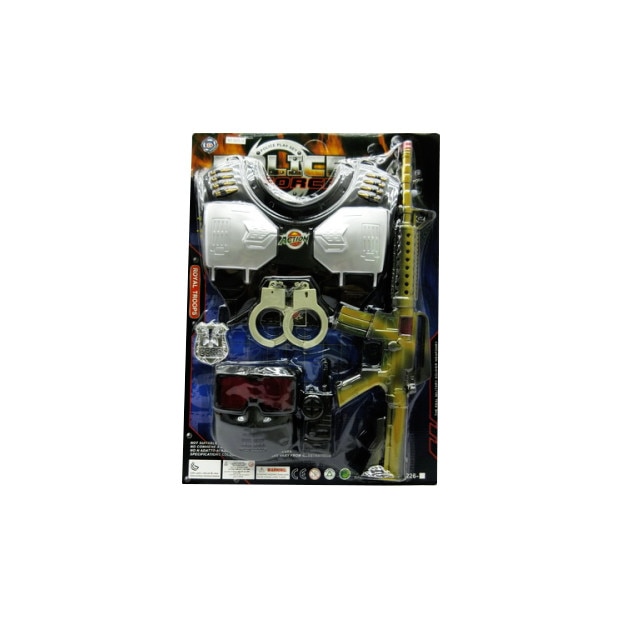 Set Arme de jucarie cu ventuze, Pusca , Scut,,ochelari , Masca,7 piese