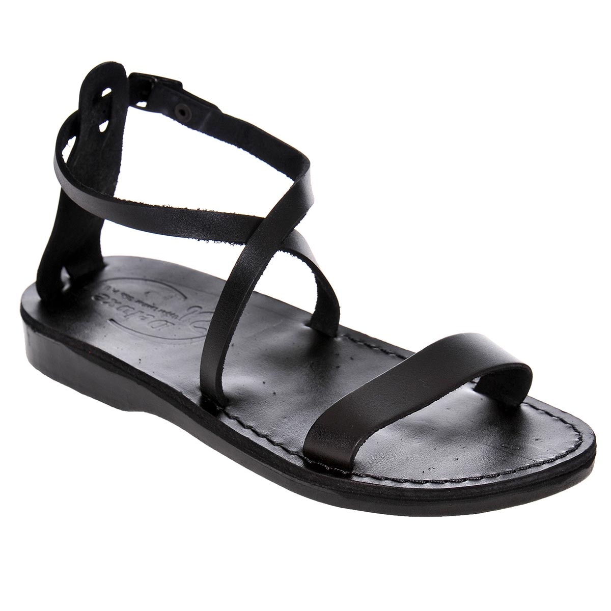 Sandale Romane din Piele Karla, Negru