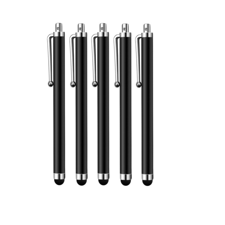 Set Stylus Pen OEM Soft Touch pentru tablete si telefoane, universal, 5 bucati