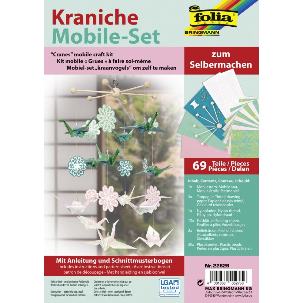 Set creativ carusel Cranes, 69 piese, Folia