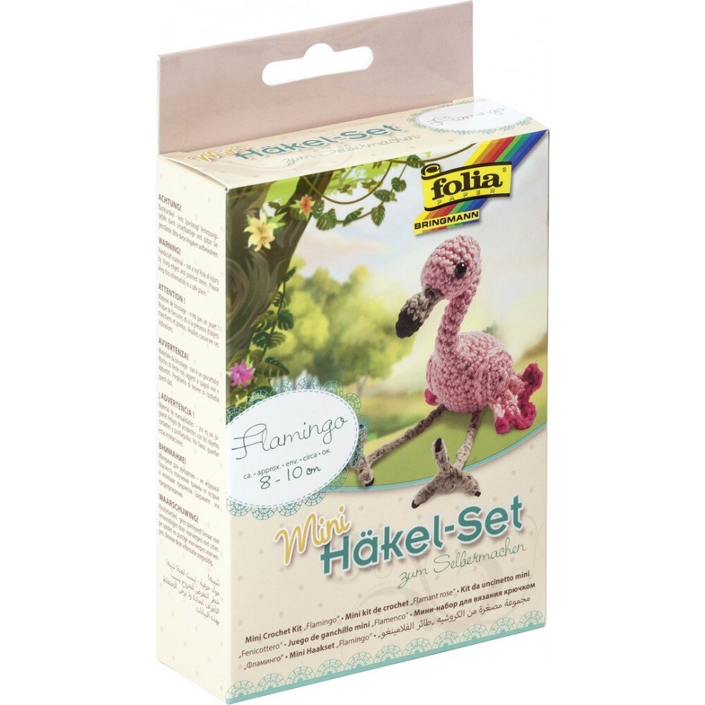 Set creativ pentru crosetat, Flamingo, Folia
