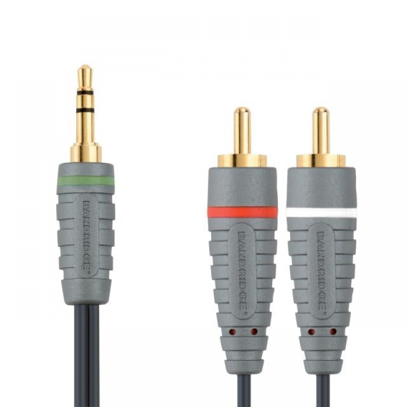 Cablu Audio Stereo Jack 3.5mm tata - 2x RCA tata 2.0 m, Bandridge