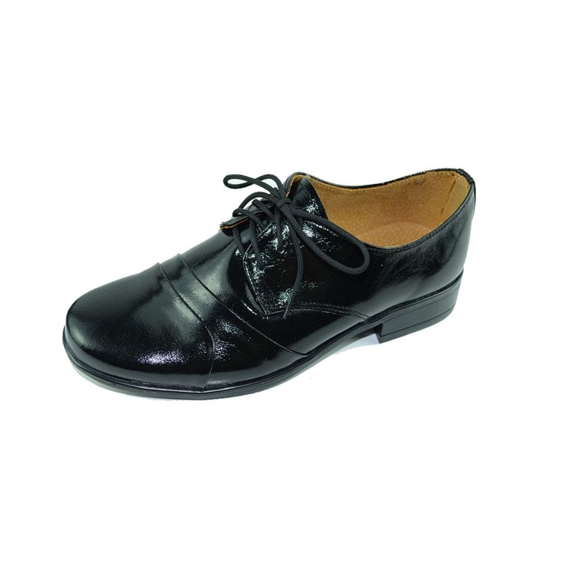 Pantofi pentru baieti KMK, Eleganti, Piele ecologica, Negru