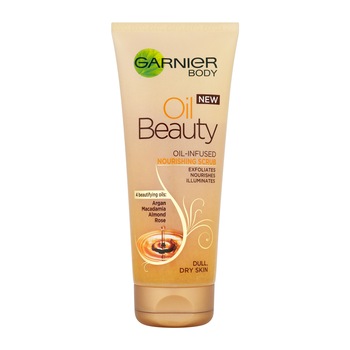 Gel exfoliant pentru corp Garnier Oil Beauty, 200 ml Gel exfoliant pentru corp Garnier Oil Beauty, 200 ml