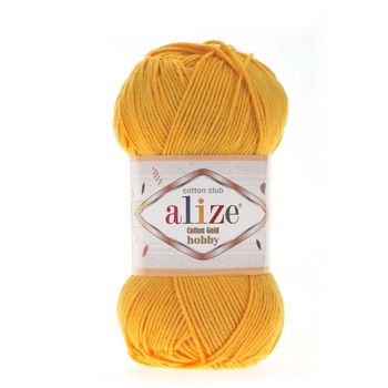 Fir Textil Alize Cotton Gold Hobby 02, pentru crosetat si tricotat, acril, mustar, 165 m Fir Textil Alize Cotton Gold Hobby 02, pentru crosetat si tricotat, acril, mustar, 165 m