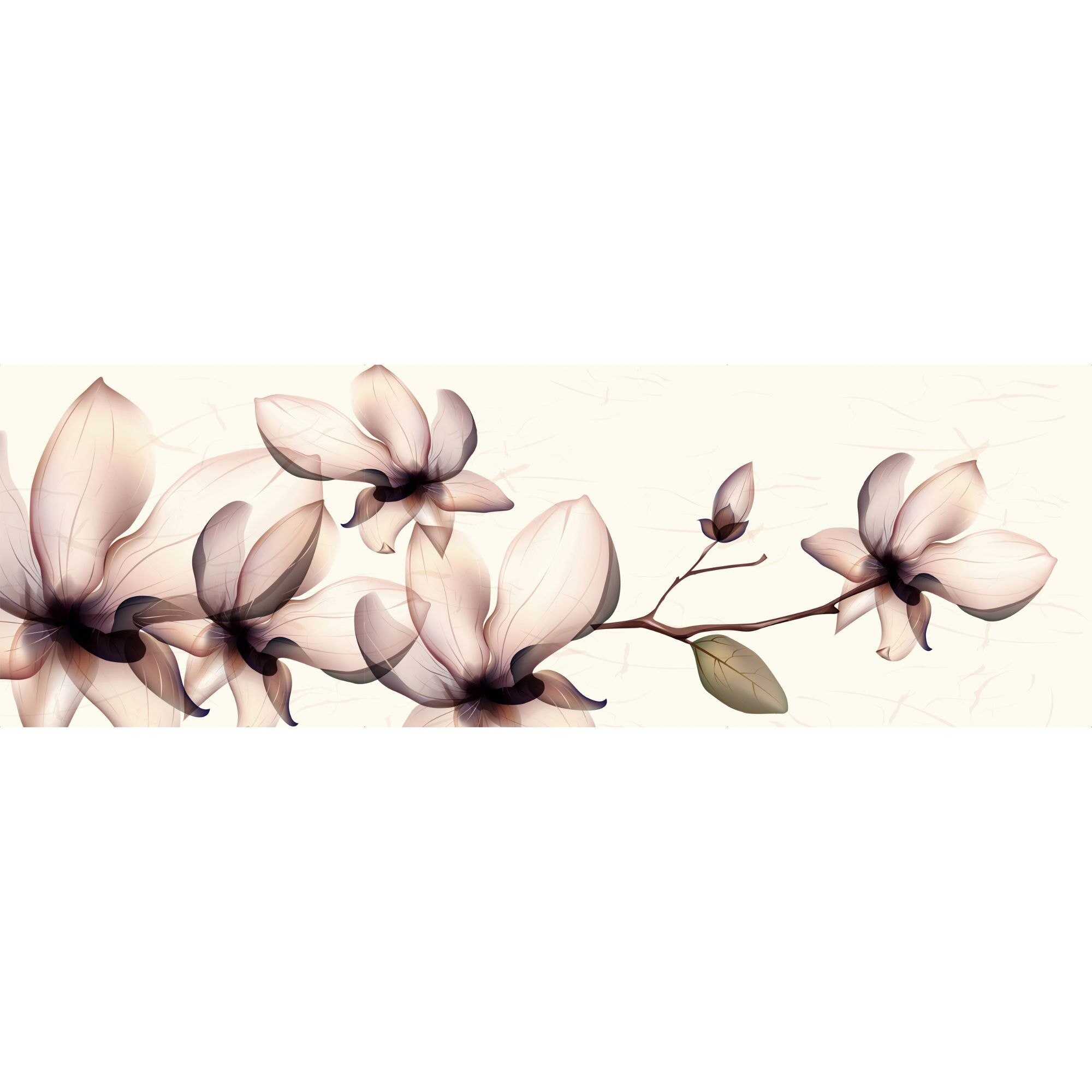 Set 3 tablouri canvas,model magnolie,relaxare,dimensiune totala 90 x 30 cm