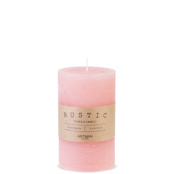 Lumanare handmade, Rustic, roz, 11.5x7 cm Lumanare handmade, Rustic, roz, 11.5x7 cm