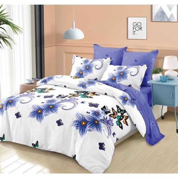 Set 6 piese Lenjerie Relax Shop, Six Crini mov, 2 persoane