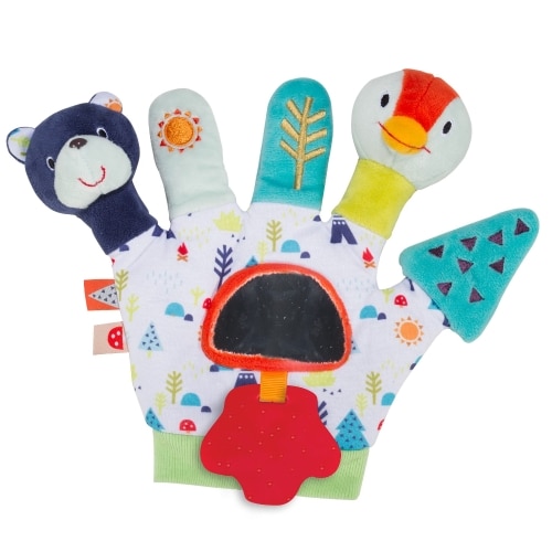 Manusa cu marionete Imaginarium Mano-marionet Teddy & Tweet cu oglinda si piesa pentru dentitie