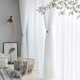 Méhsejt pamut voile függöny, Premium, 900x225 cm, matt fehér