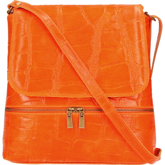 Geanta Vanna din piele naturala pentru femei, portocaliu