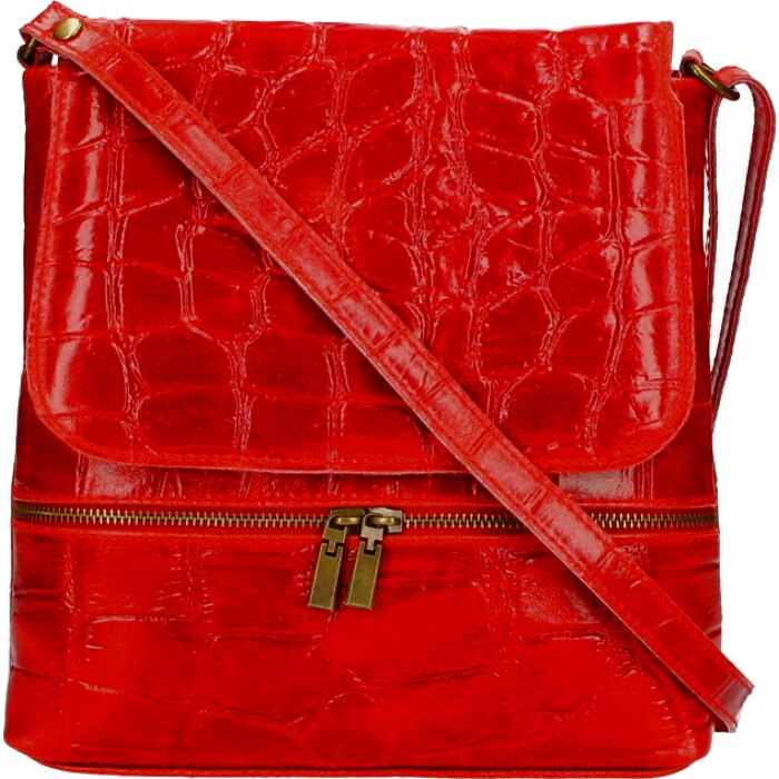 Geanta Vanna din piele naturala pentru femei, rosu
