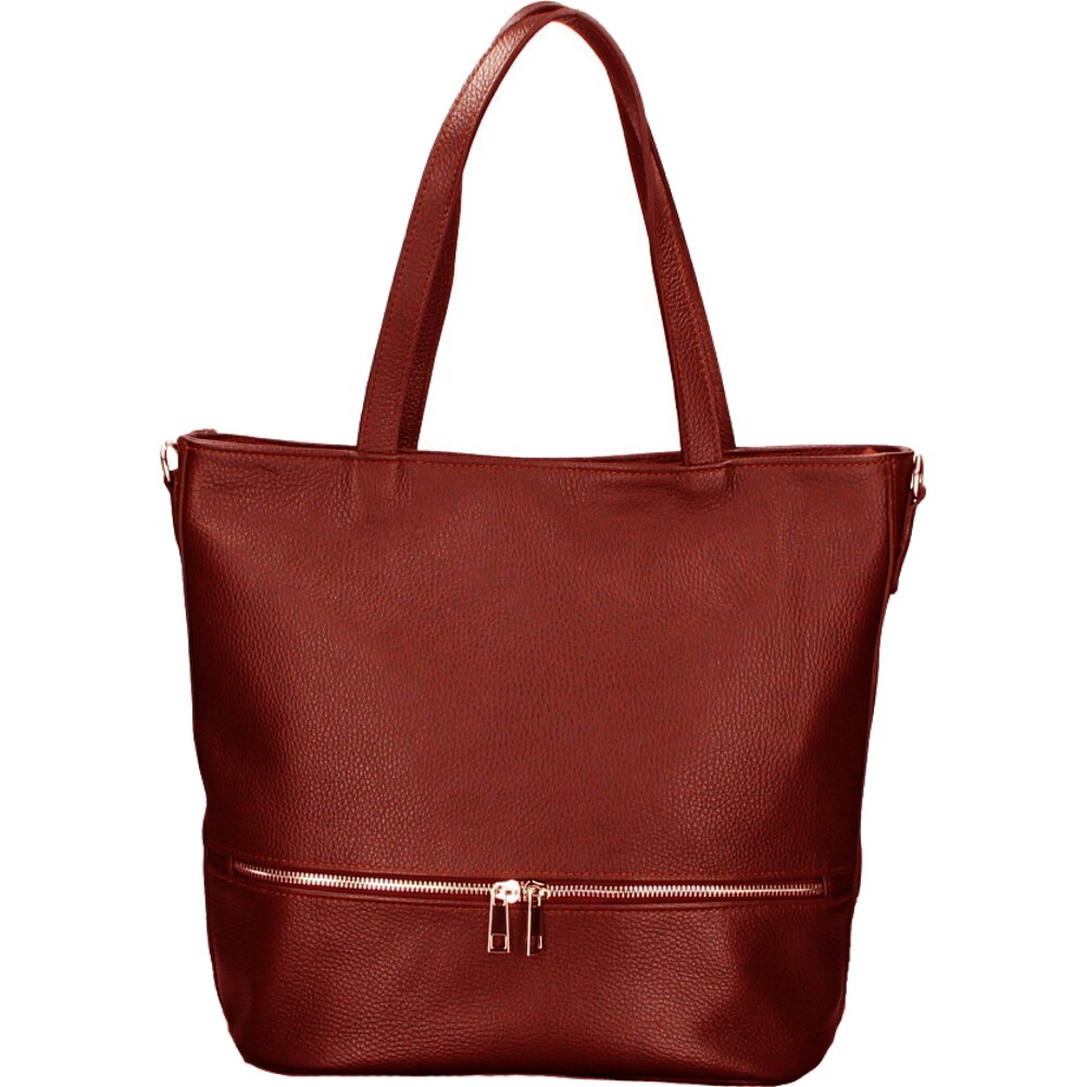 Geanta Antonella din piele naturala pentru femei, bordeaux