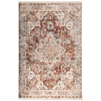 Covor Persan Mecanic EuCarpet 100627A1 Dimensiune 120x180 cm Design Vintage Maro Covor Persan Mecanic EuCarpet 100627A1 Dimensiune 120x180 cm Design Vintage Maro