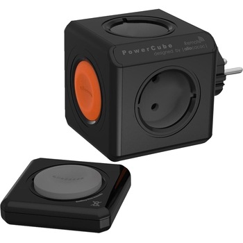 Adaptor priza PowerCube Allocacoc Original Remote 1510BK, cu telecomanda, 4 prize, protectie copii, 16A/250V, Negru Adaptor priza PowerCube Allocacoc Original Remote 1510BK, cu telecomanda, 4 prize, protectie copii, 16A/250V, Negru