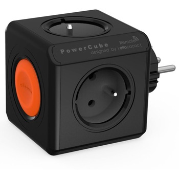 Adaptor priza PowerCube Allocacoc Original Remote Single DE 1511BK, cu intrerupator, 4 prize, protectie copii, 16A/250V Adaptor priza PowerCube Allocacoc Original Remote Single DE 1511BK, cu intrerupator, 4 prize, protectie copii, 16A/250V